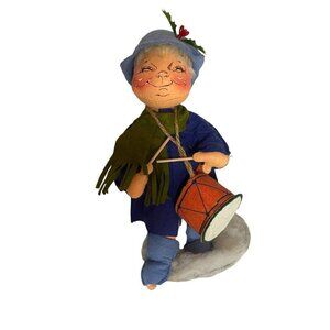 OLD WOMEN WITH DRUM - Vintage Annalee Mobilite Dolls Christmas (1990)‎